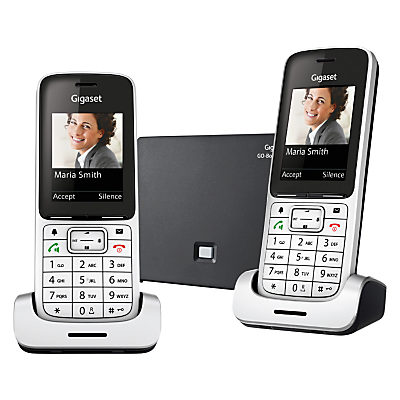 Gigaset SL450A Go Digital Cordless Bluetooth Telephone with Answering Machine, ECO-DECT, Duo Gigaset SL450A Go Digital Cordless Bluetooth Telephone with Answering Machine, ECO-DECT, Duo
